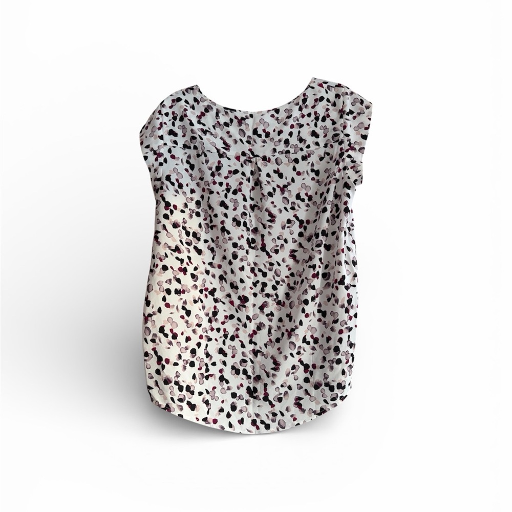 Dalia Black, Purple, White & Pink Leopard Print Top Size M - Picture 2 of 4